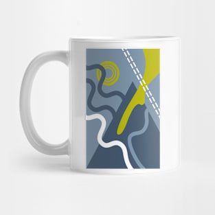 Grey blue abstract Mug